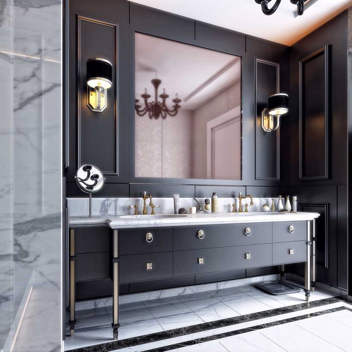 Banyo tasarım ANTE MİMARLIK Modern Banyo iç mekan tasarım,villa tasarım,banyo tasarım,banyo aplikleri,aynalar