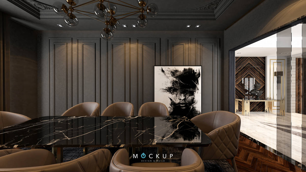 التجمع الاول - القاهرة الجديدة, Mockup studio Mockup studio Modern dining room