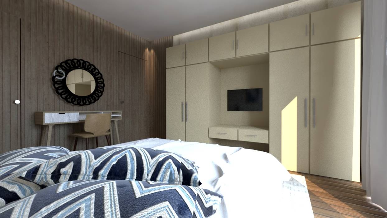 التجمع الاول - القاهرة الجديدة, Mockup studio Mockup studio Modern Bedroom