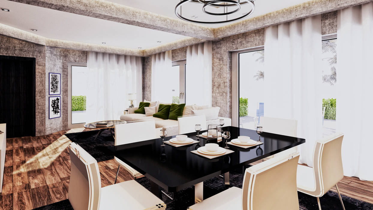 التجمع الاول - القاهرة الجديدة, Mockup studio Mockup studio Moderne Wohnzimmer