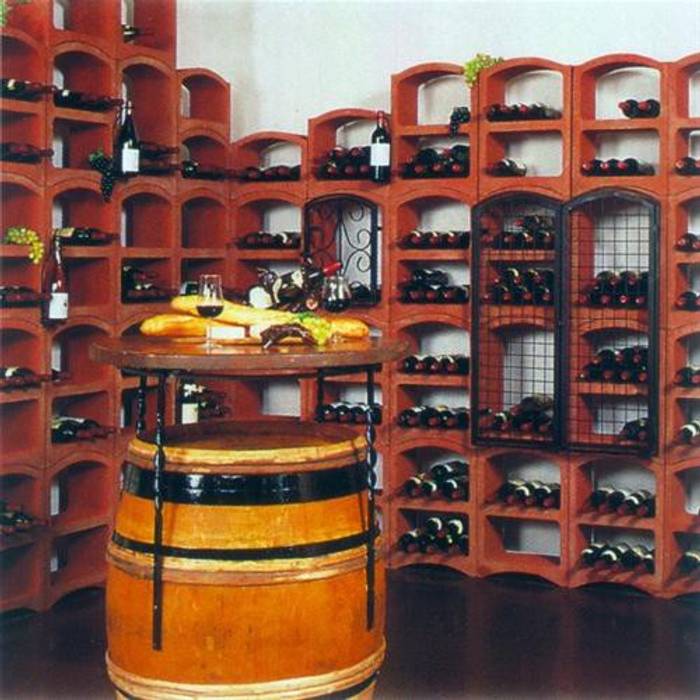 Proposte arredo cantina con portabottiglie in pietra Bloc Cellier, ShoWine ShoWine Wine cellar Stone