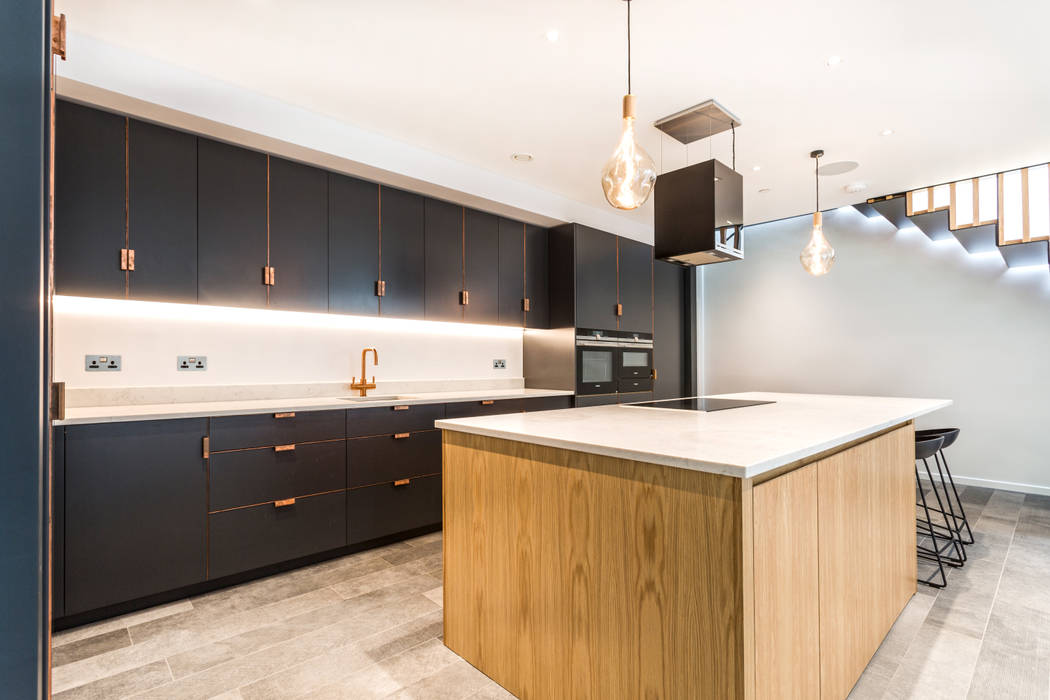 Designcubed Architects - New-Build Residence Beckenham, London, Designcubed Designcubed Built-in kitchens