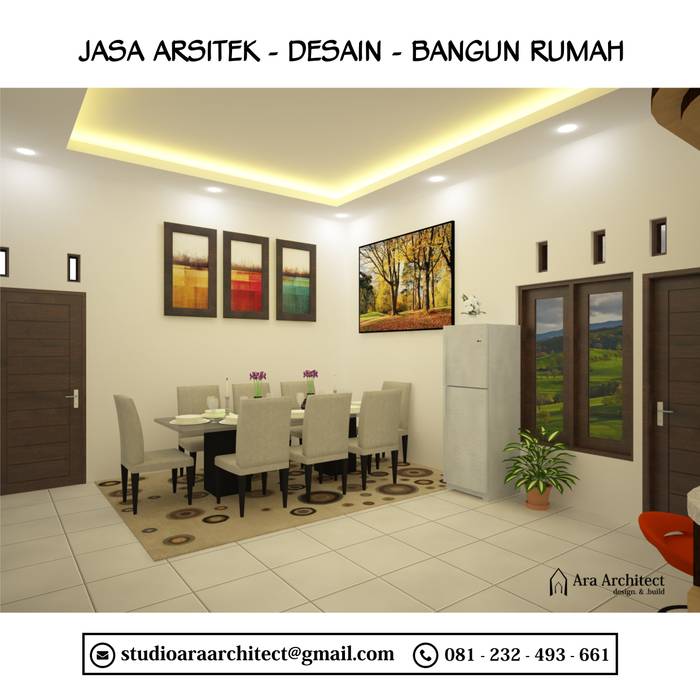 Desain Interior Dapur dan Ruang Makan Bapak Junaedi Blitar, Ara Architect Studio Ara Architect Studio Dapur Modern