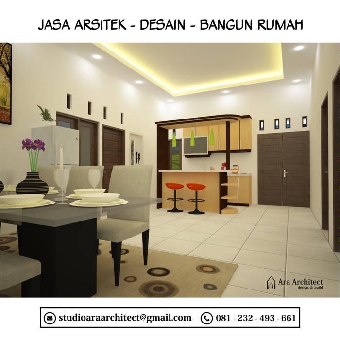 Desain Interior Dapur dan Ruang Makan Bapak Junaedi Blitar, Ara Architect Studio Ara Architect Studio Dapur Modern