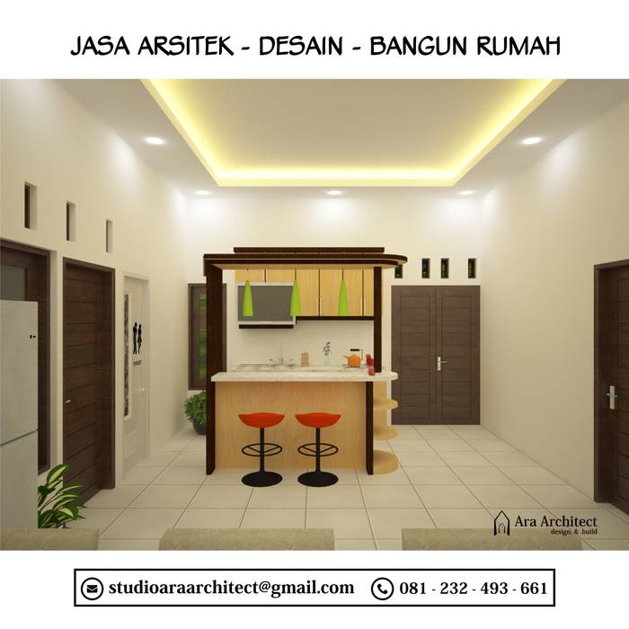 Desain Interior Dapur dan Ruang Makan Bapak Junaedi Blitar, Ara Architect Studio Ara Architect Studio Dapur Minimalis