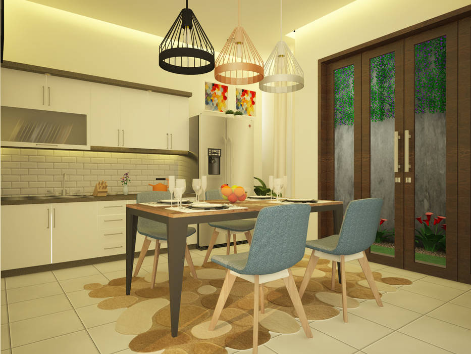 Desain Interior Dapur dan Ruang Makan Bapak Fauzi Di Tangerang, Ara Architect Studio Ara Architect Studio Dapur Minimalis