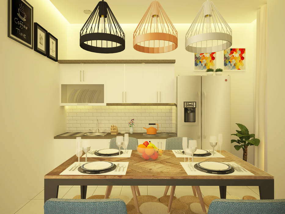 Desain Interior Dapur dan Ruang Makan Bapak Fauzi Di Tangerang, Ara Architect Studio Ara Architect Studio Dapur Minimalis