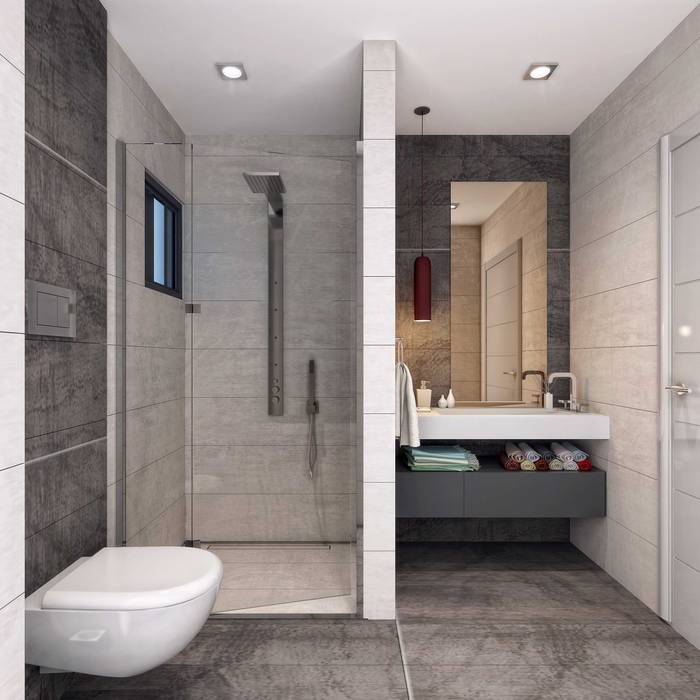 Banyo tasarım ANTE MİMARLIK Modern Banyo iç mekan tasarım,banyo,aynalar,seramikler