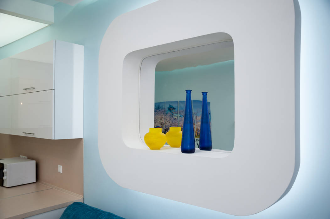 Реализованный проект интерьера квартиры-студии в ЖК "Четыре горизонта", интерьеры от частного дизайнера интерьеры от частного дизайнера Стены и пол в стиле минимализм дизайн,интерьер,минимализм,современный,спб