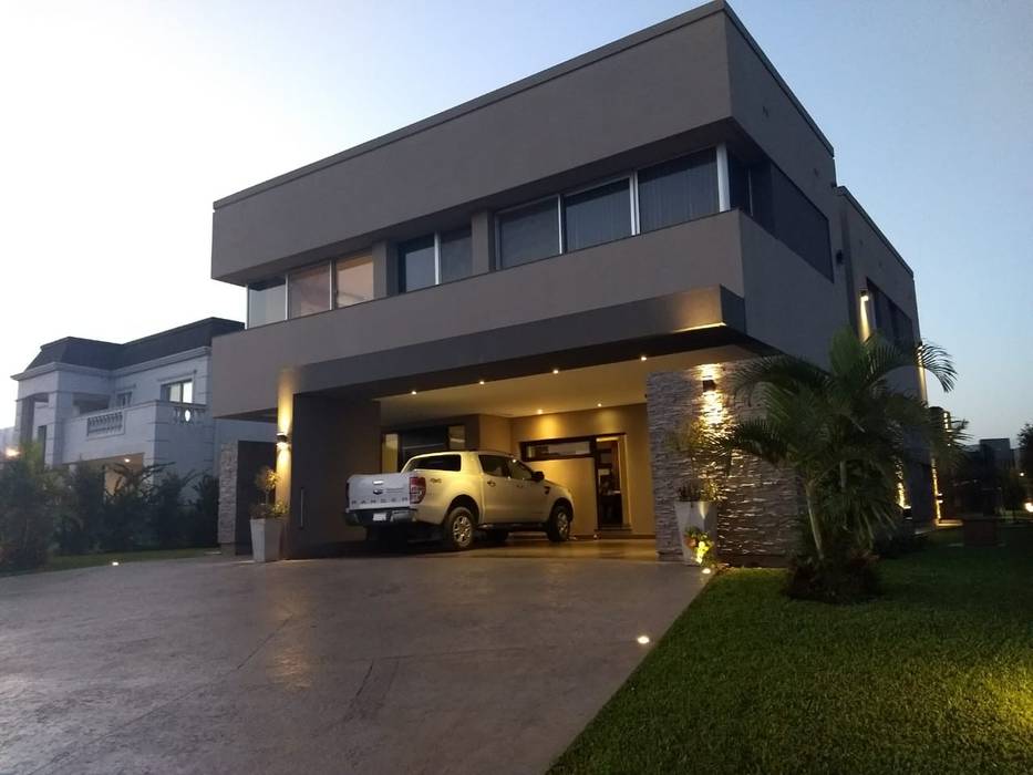 Vivienda en Urbanizacion Privada - Yerba Buena Tucuman, Alejandro Acevedo - Arquitectura Alejandro Acevedo - Arquitectura Casas unifamiliares Arenisca vivienda,casa,proyecto,house,arquitectura,arquitecto,color,minimalista,racionalista,fachadas