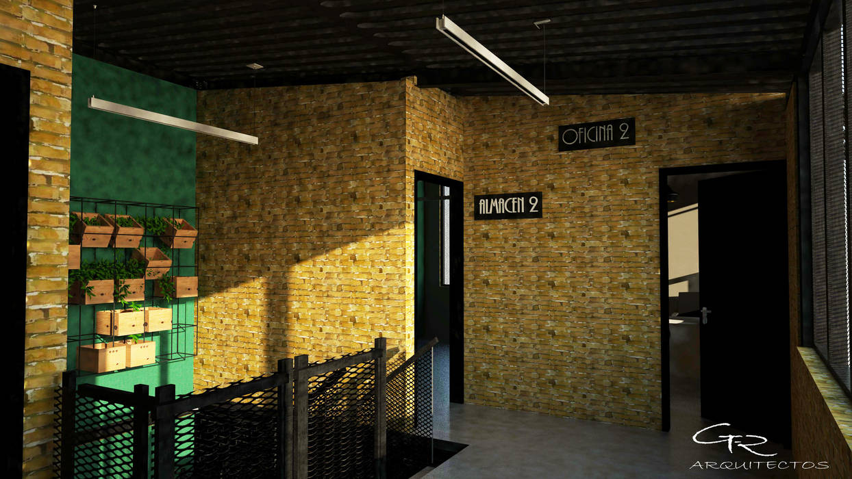 GT-R Arquitectos Industrial style walls & floors Bricks