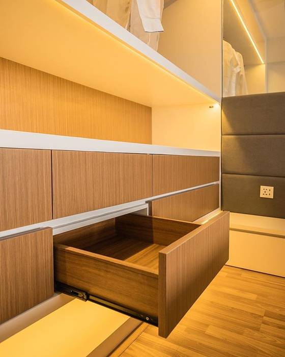 Laci Penyimpanan FIANO INTERIOR Ruang Ganti Minimalis Wardrobes & drawers