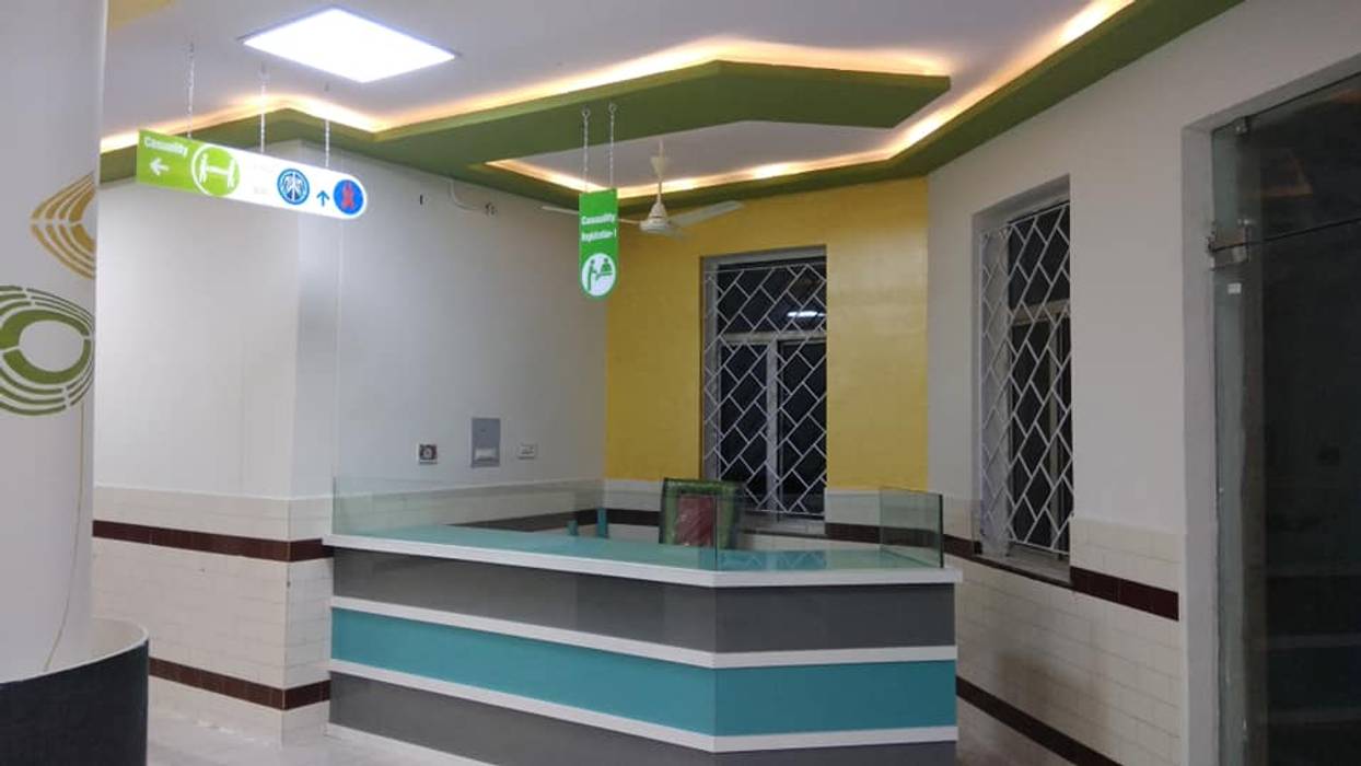 Government hospital renovated , Revanth Infratech Pvt Ltd Revanth Infratech Pvt Ltd Commercial spaces Glass Hospitals