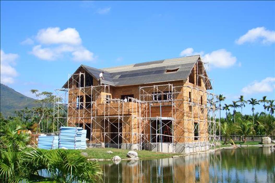 好山好水好安全，綠建築三層日式別墅, 安居住宅有限公司 安居住宅有限公司 Casas de campo