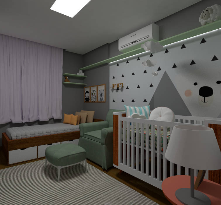 Quarto de bebê, Carolina Mendes Arquitetura Carolina Mendes Arquitetura Baby room