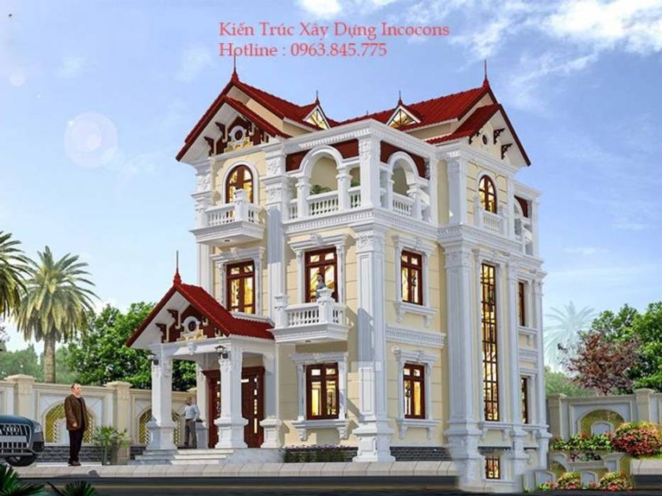 Dự đoán những mẫu thiết kế biệt thự 3 tầng sẽ trở thành hot trend năm 2019, Kiến Trúc Xây Dựng Incocons Kiến Trúc Xây Dựng Incocons