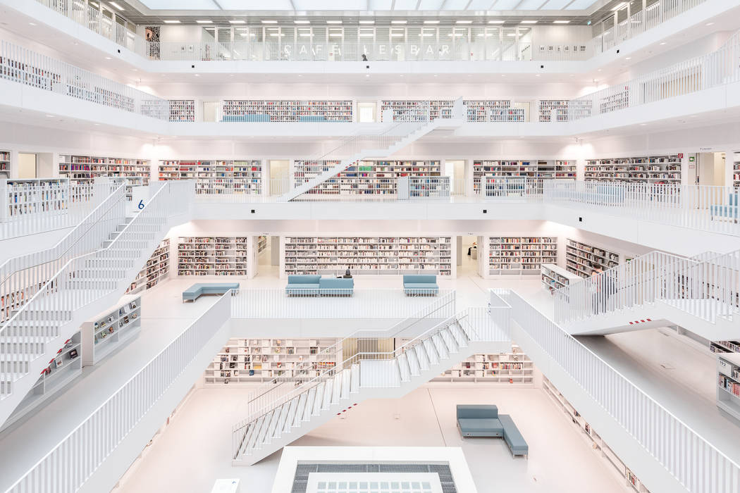 stadtbibliothek stuttgart sebastian kolm architekturfotografie Gewerbeflächen Geschäftsräume & Stores