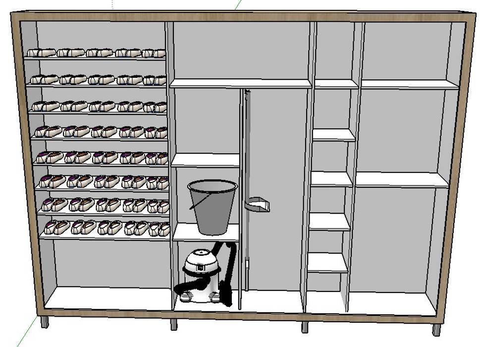 homify Vestidores de estilo rústico Derivados de madera Transparente