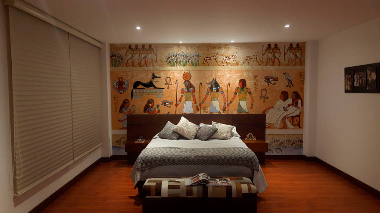 jeroglífico egipcio vinilos dkorativos Dormitorios de estilo clásico