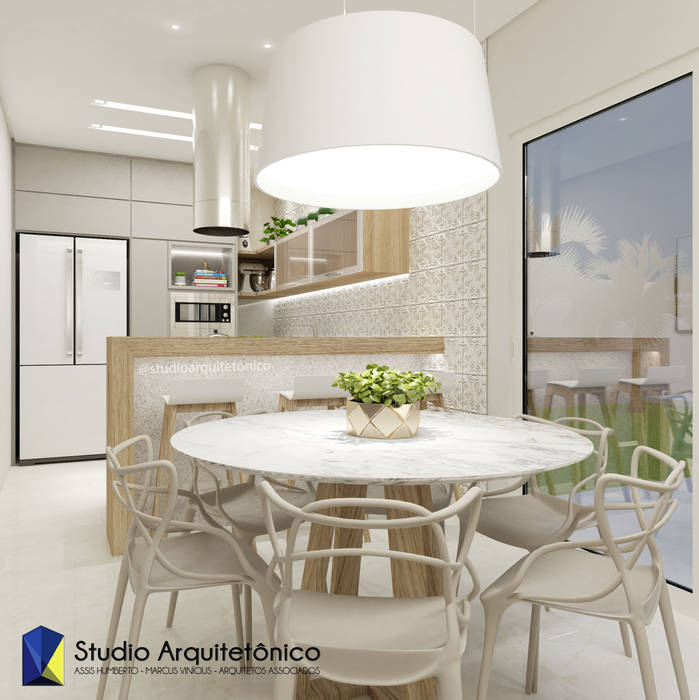 Reforma de Cozinha Compacta e Estreita, Studio Arquitetônico Studio Arquitetônico مطابخ صغيرة MDF