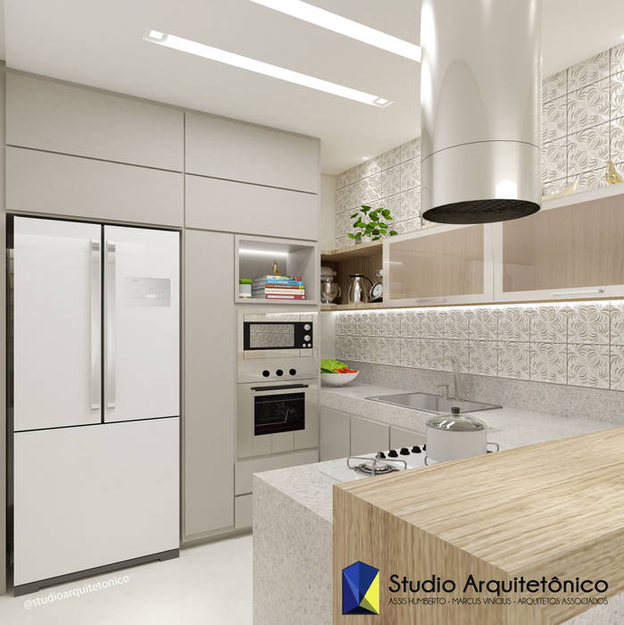 Reforma de Cozinha Compacta e Estreita, Studio Arquitetônico Studio Arquitetônico Small kitchens MDF