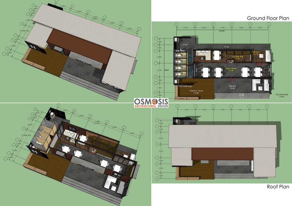 Box Cafe Ver.2, OSMOSIS Architectural Design: ด้านอุตสาหกรรม โดย OSMOSIS Architectural Design, อินดัสเตรียล