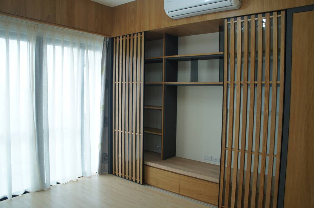 五樓多用途空間 houseda Small bedroom Wood Wood effect