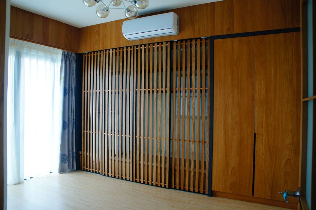 空間, houseda houseda Phòng ngủ nhỏ Gỗ Wood effect