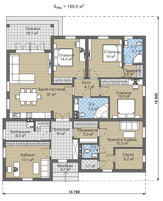 Дафни_188 кв.м, Vesco Construction Vesco Construction Дома в стиле минимализм