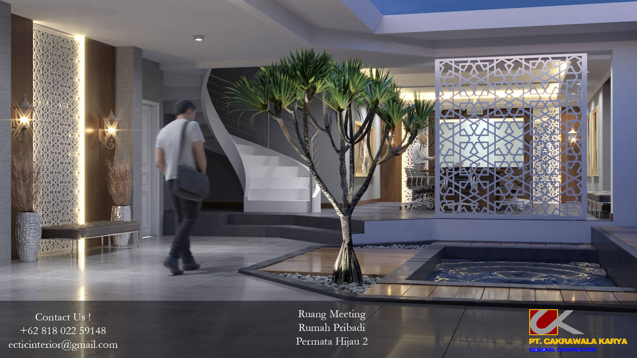 BJB - Permata Hijau , Ectic Interior Design & Build Ectic Interior Design & Build Modern Study Room and Home Office