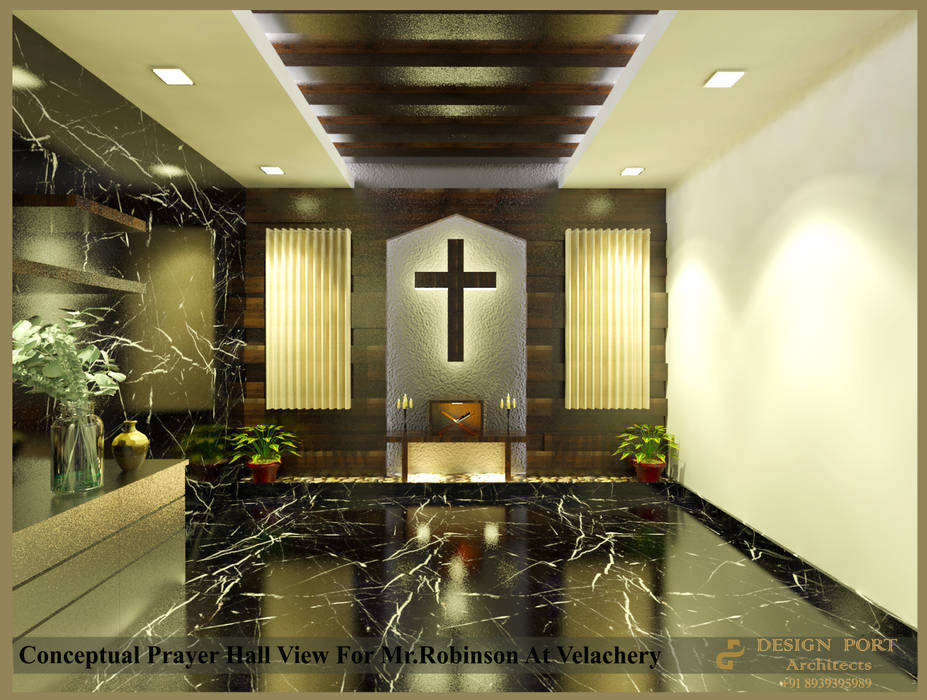 Prayer hall OPTION 2 Design port Modern conservatory Wood Wood effect