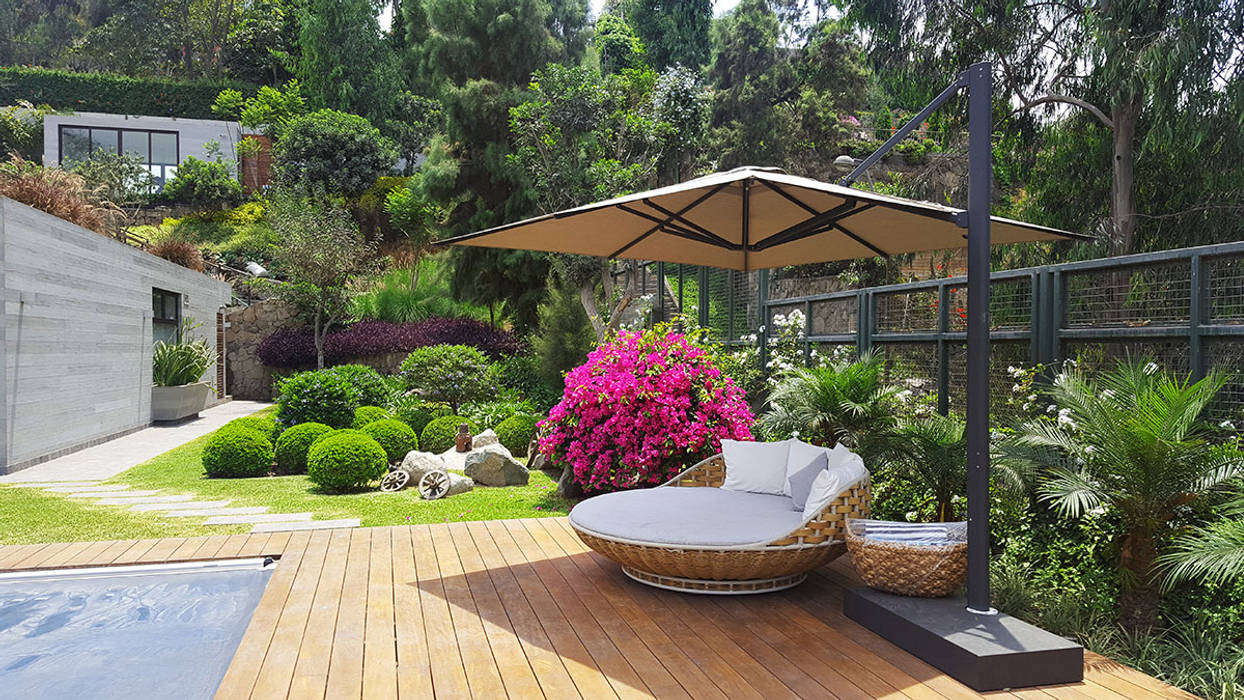 Un jardín donde el cliente se pueda sentir en un oasis particular., Marcia Lenz Paisajismo Marcia Lenz Paisajismo Jardines de estilo moderno Mobiliario