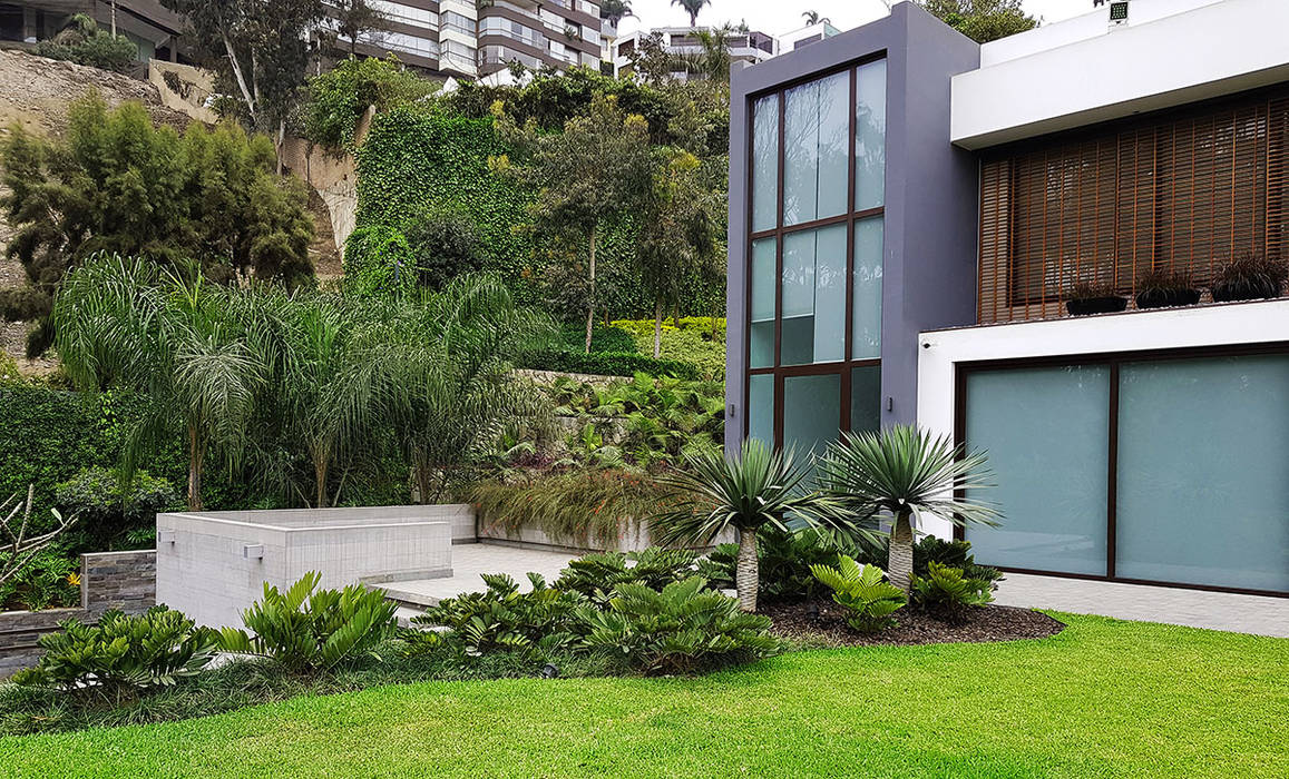 Un jardín donde el cliente se pueda sentir en un oasis particular., Marcia Lenz Paisajismo Marcia Lenz Paisajismo Jardines de estilo moderno