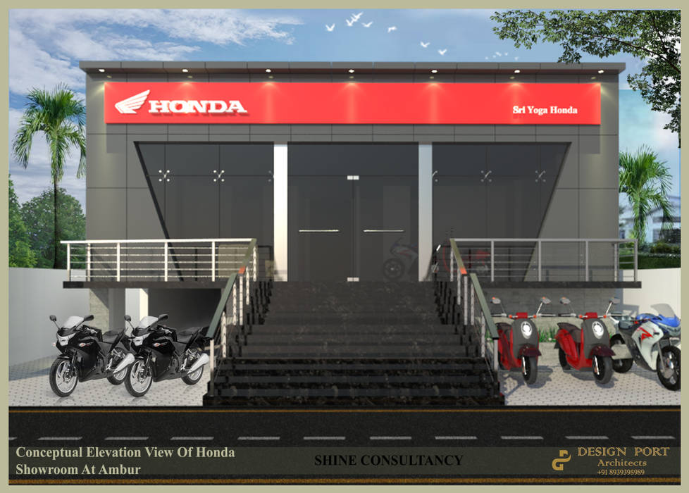 Honda Showroom Design port Prefabricated home Aluminium/Zinc