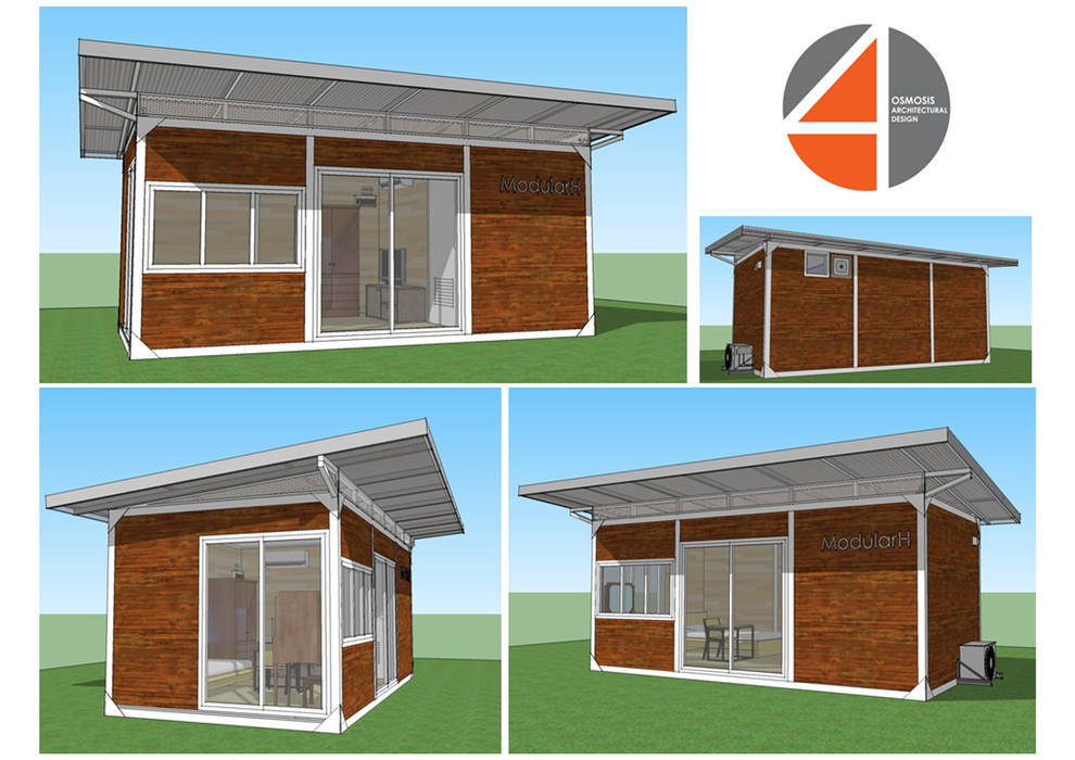 Modular Hut, OSMOSIS Architectural Design: ที่เรียบง่าย โดย OSMOSIS Architectural Design, มินิมัล