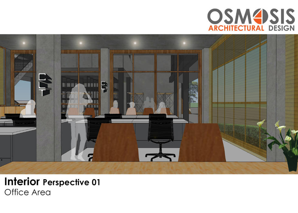 Chalothornsteel Office & Warehouse, OSMOSIS Architectural Design: ด้านอุตสาหกรรม โดย OSMOSIS Architectural Design, อินดัสเตรียล
