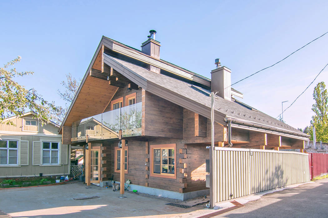 Hugge cottage in Kozin. "Jeboshimshaletstyle", Coliba architects Coliba architects 목조 주택 우드 우드 그레인