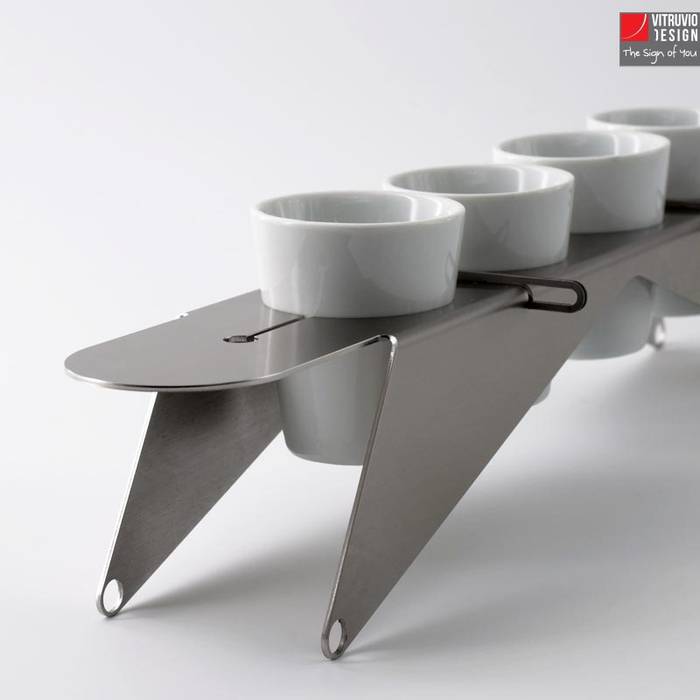 Rialto | Porta tazzine da caffè, Vitruvio Design Vitruvio Design Cucina in stile industriale Metallo Posate, Stoviglie & Bicchieri