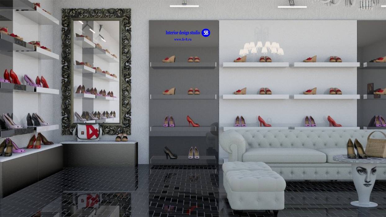 Shoe store 'Design studio S-8' Commercial spaces Shoe store,,shop,Commercial Spaces