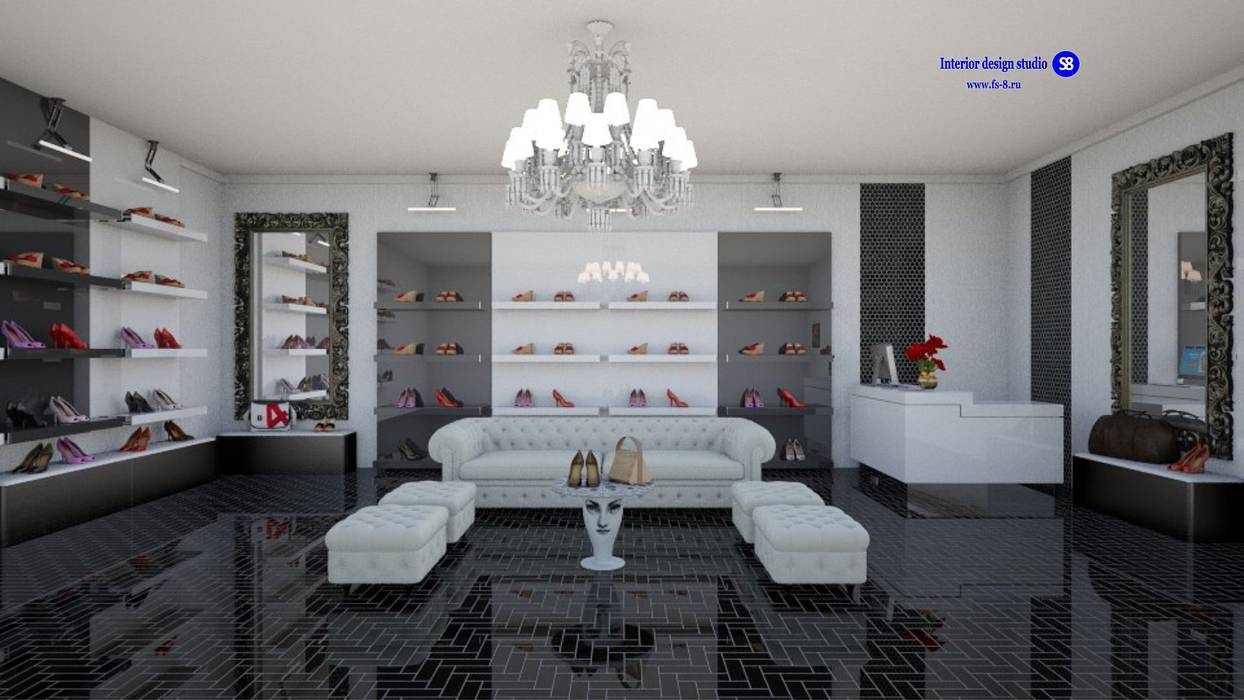 Shoe store 'Design studio S-8' Commercial spaces Shoe store,,shop,Commercial Spaces