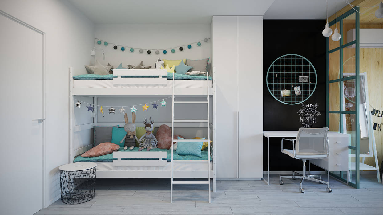 Children's room for two girls, Оксана Мухина Оксана Мухина Phòng ngủ bé gái