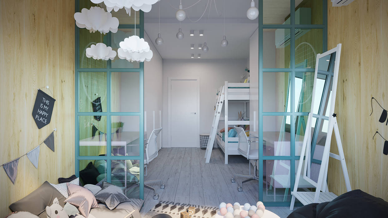 Children's room for two girls, Оксана Мухина Оксана Мухина Phòng ngủ bé gái