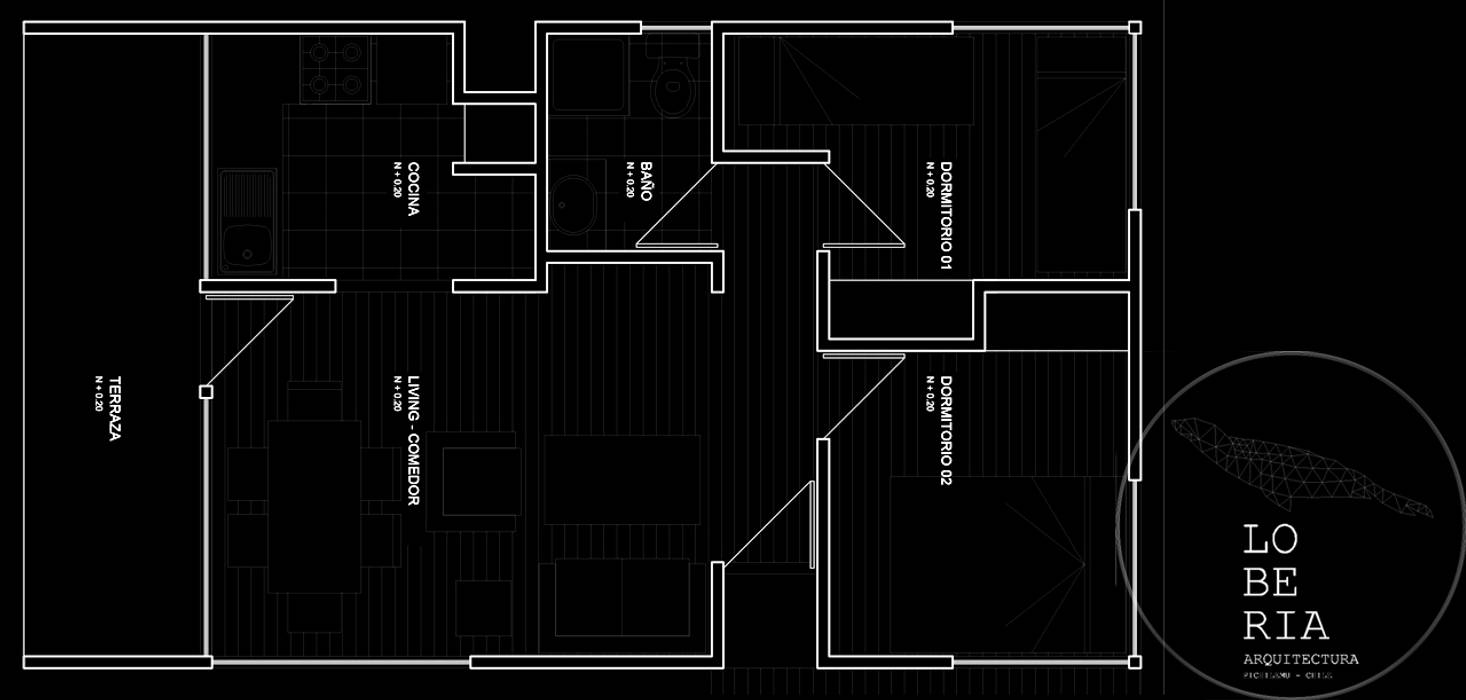 Diseño de Casa 48 por Lobería Arquitectura, Loberia Arquitectura Loberia Arquitectura