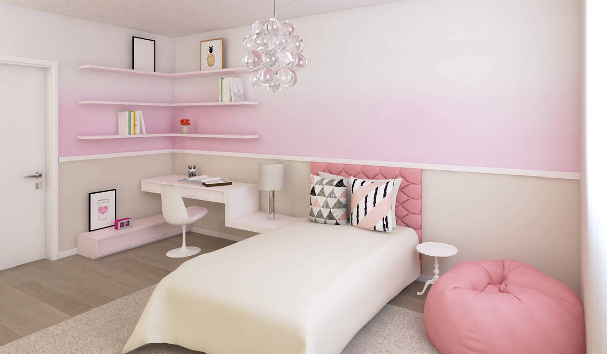 Projeto 3D - Moradia Luanda, Ana Andrade - Design de Interiores Ana Andrade - Design de Interiores Modern nursery/kids room