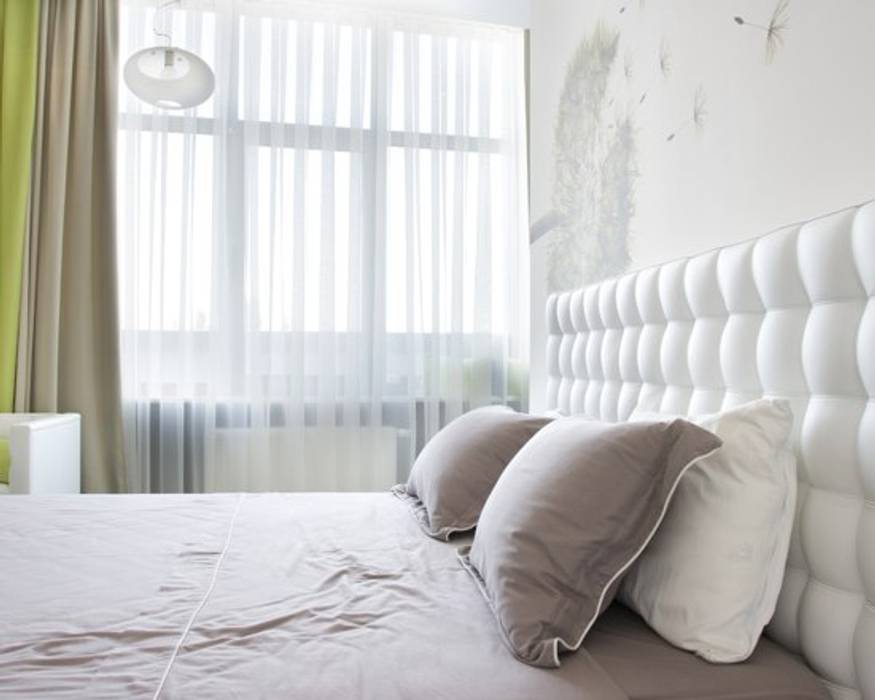 Яркий элегантный интерьер, "Комфорт Дизайн" 'Комфорт Дизайн' ห้องนอนขนาดเล็ก ไม้ Wood effect