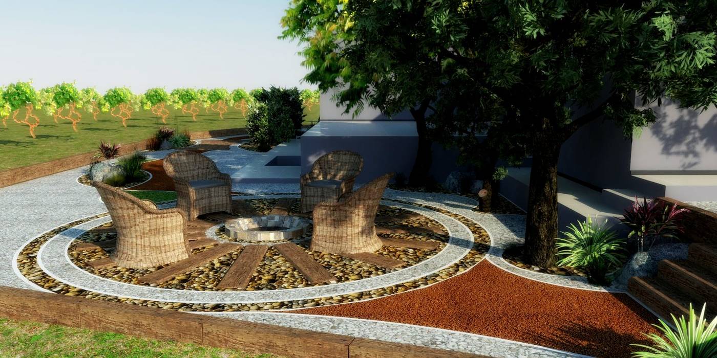 Bozcaada Bağevi Peyzaj Projesi, Mimari 3D Render Mimari 3D Render Country style garden