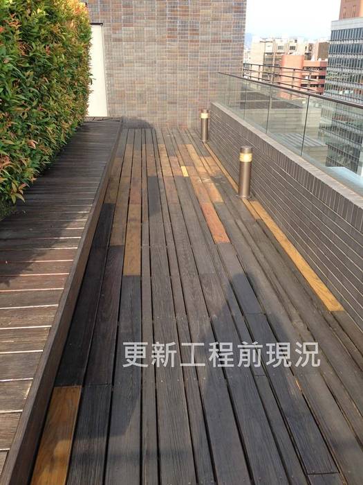 台北市1F及RF公設木地板(RF), 新綠境實業有限公司 新綠境實業有限公司 Roof terrace Wood-Plastic Composite