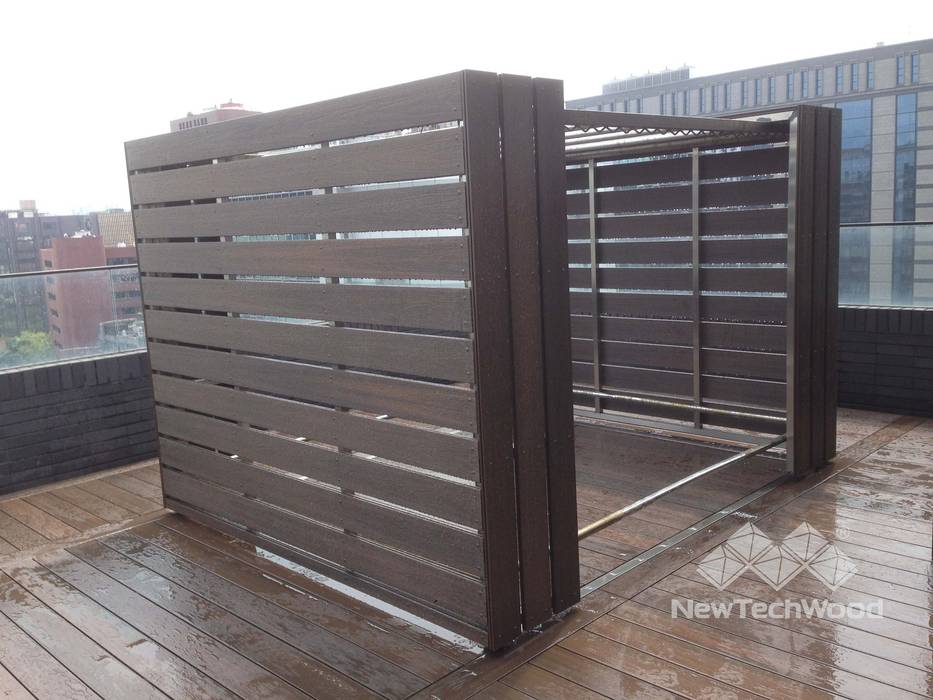 台北市1F及RF公設木地板(RF), 新綠境實業有限公司 新綠境實業有限公司 Roof terrace Wood-Plastic Composite