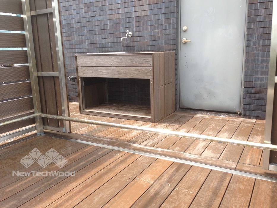 台北市1F及RF公設木地板(RF), 新綠境實業有限公司 新綠境實業有限公司 Roof terrace Wood-Plastic Composite