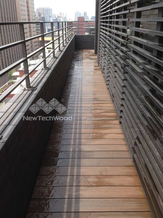 台北市1F及RF公設木地板(RF), 新綠境實業有限公司 新綠境實業有限公司 Roof terrace Wood-Plastic Composite